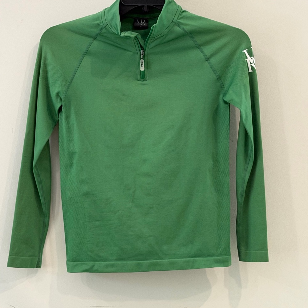 Victoria Rose (VR) Green Quarter-Zip Performance Long Sleeve Top